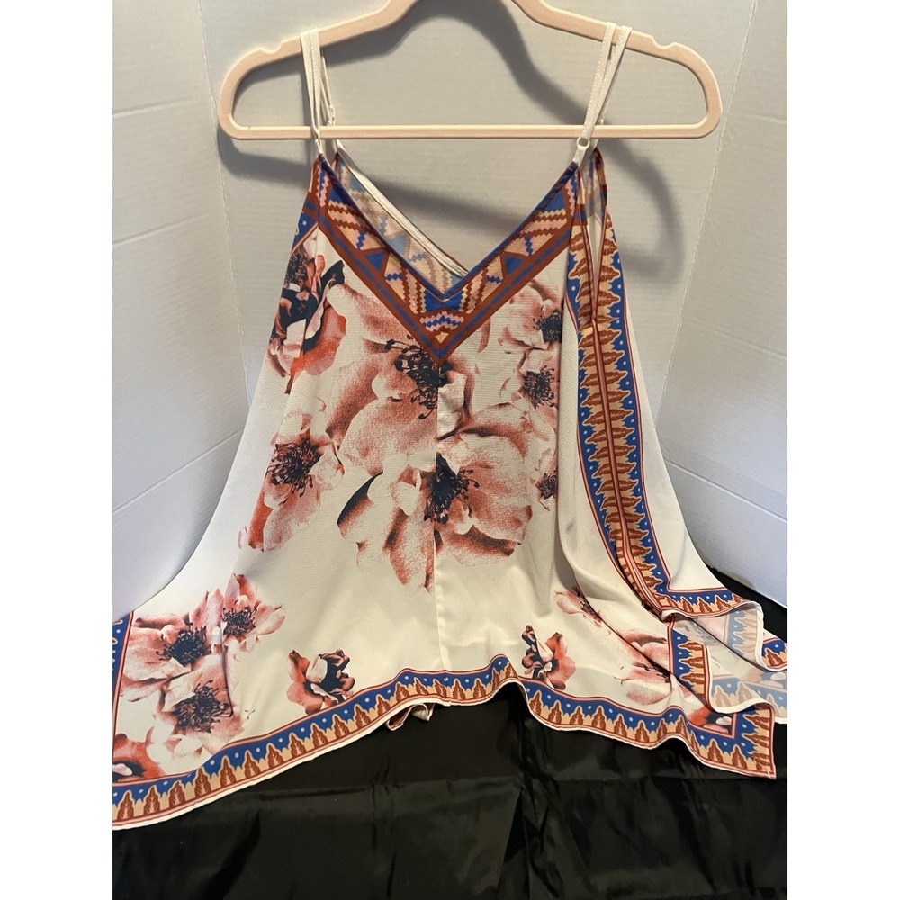 Jealous Tomato Asymmetric Handkerchief  Tank Top Shirt Retro Boho Women's S